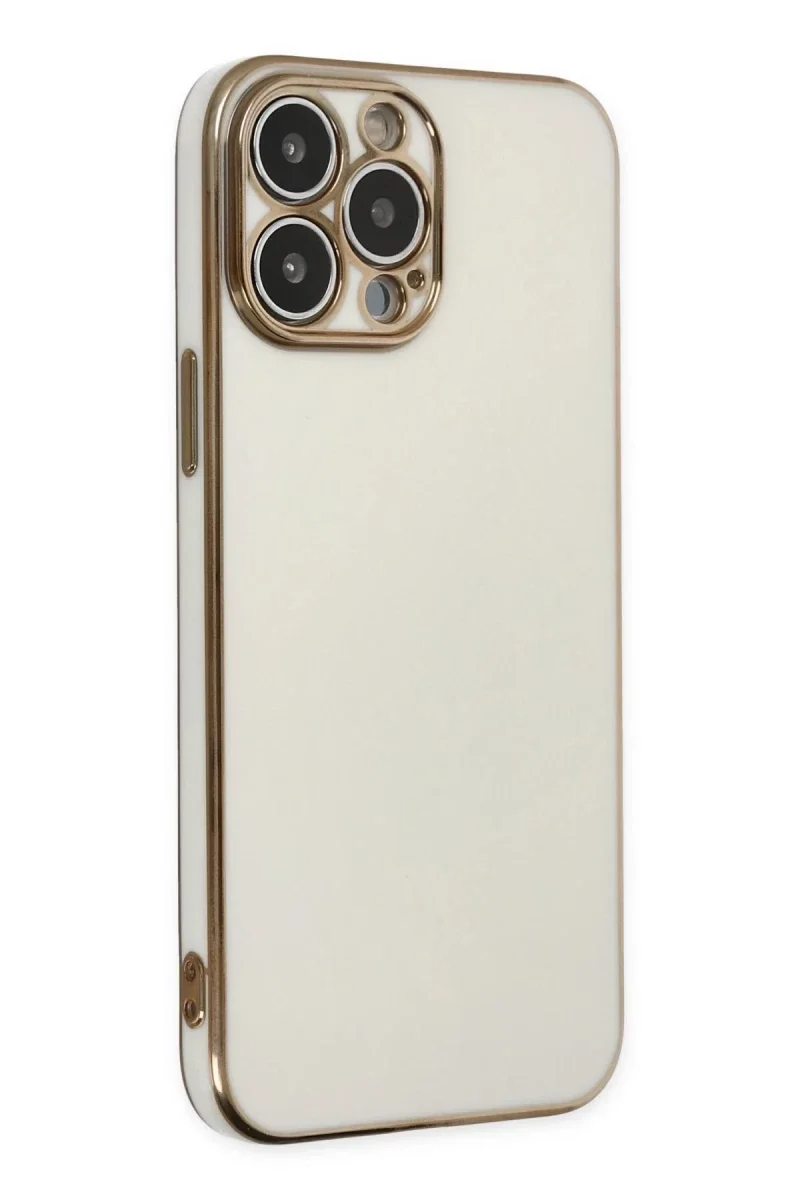 Apple iPhone 15 Pro Max Kılıf Volet Silikon - Beyaz görsel 3