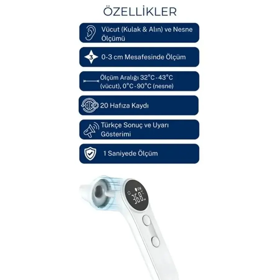 Kulaktan & Alından Ateş Ölçer görsel 2