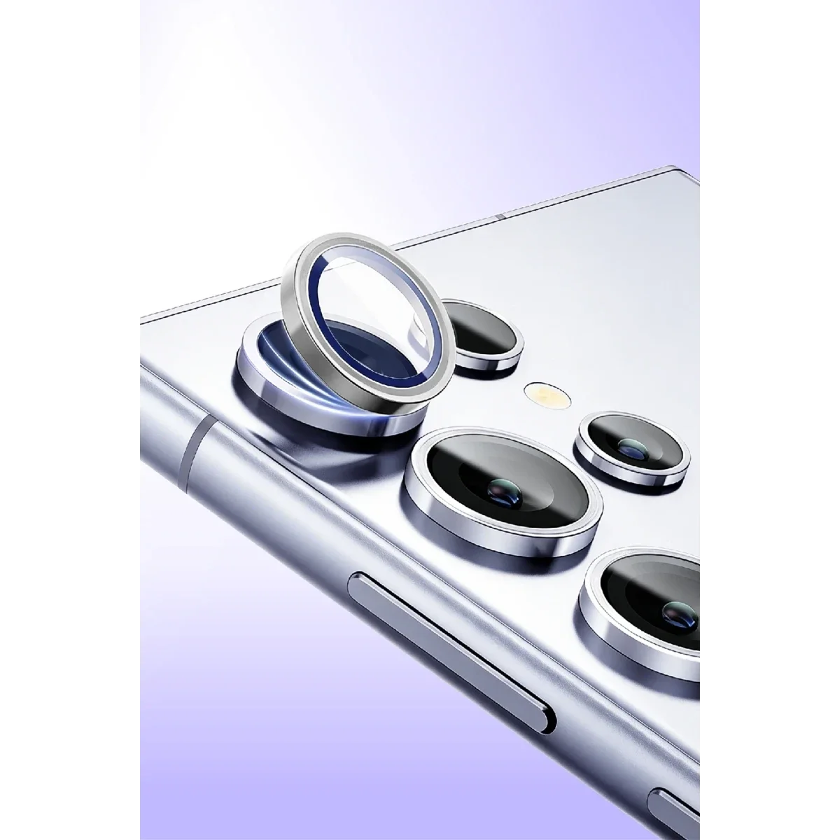Samsung Galaxy S26 Bilvis Titan Kamera Lens - Gümüş görsel 6