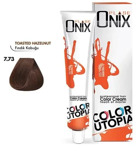 Tüp Saç Boyası 60 ml Profesyonel Krem Boya - 7/73 Findik Kabuğu