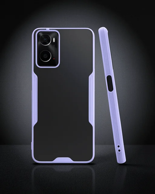 Oppo A96 Kılıf Platin Silikon - Lila