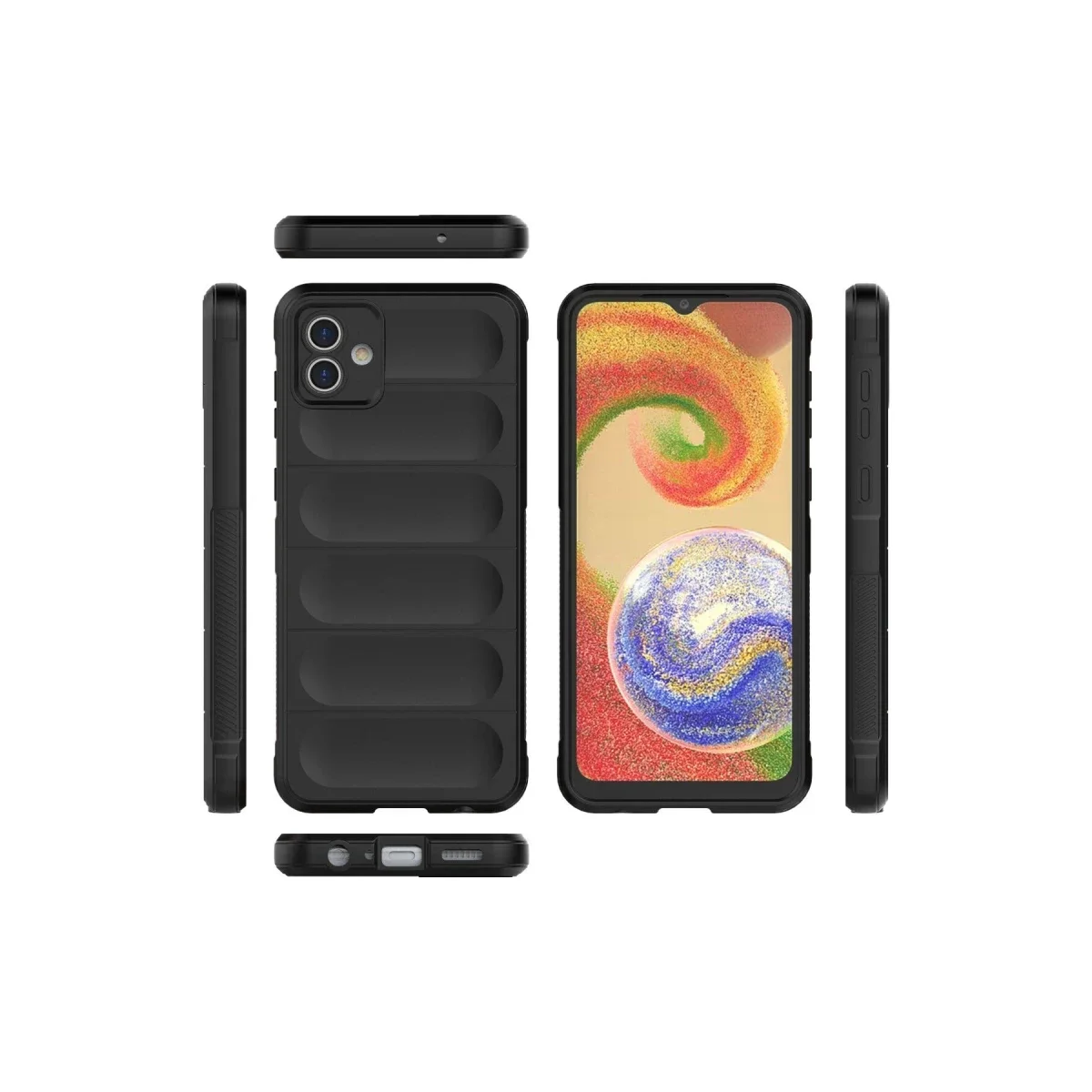 Samsung Galaxy A04E Kılıf Optimum Silikon - Siyah görsel 3