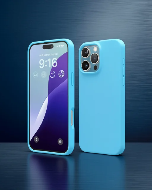 Apple İphone 16 Pro Max Kılıf Nano İçi Kadife Silikon - Mavi