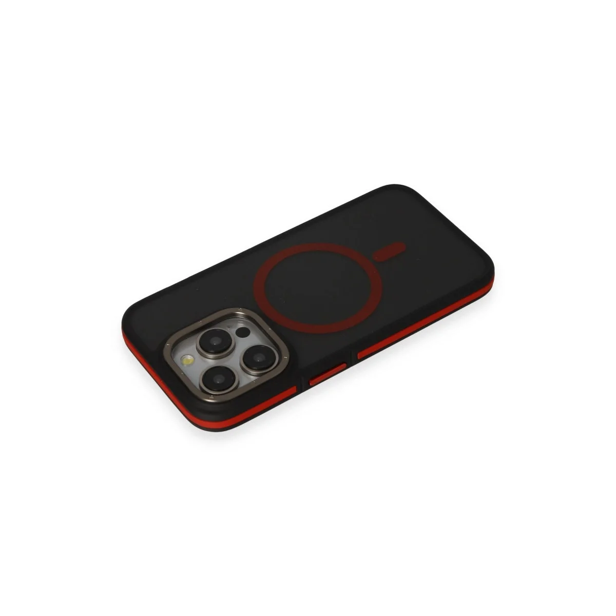 Joko Apple İphone 14 Pro Max Kılıf Rocky Magsafe Kapak - Siyah-kırmızı görsel 3