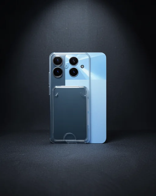 Realme Note 60 Kılıf Kart Şeffaf Silikon - Şeffaf