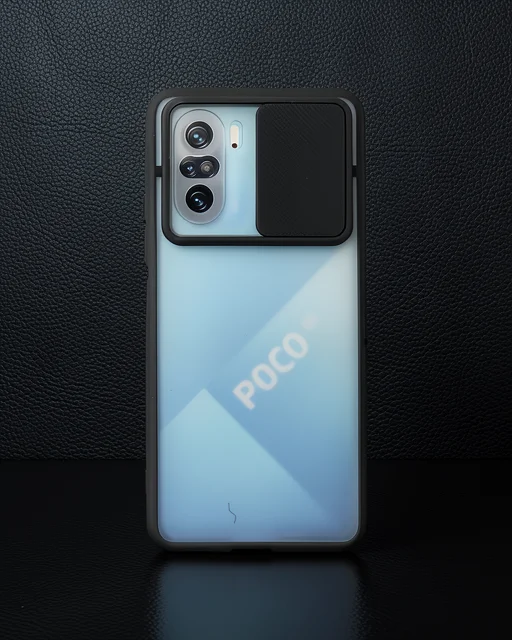 Xiaomi Poco F3 Kılıf Palm Buzlu Kamera Sürgülü Silikon - Siyah