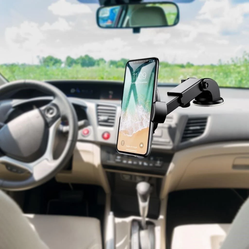 360 Derece Dönen Torpido Üstü Uzunluk Ayarlamalı Vantuzlu Teleskopik Araç Telefon Tutucu (adet fiyatıdır) görsel 5