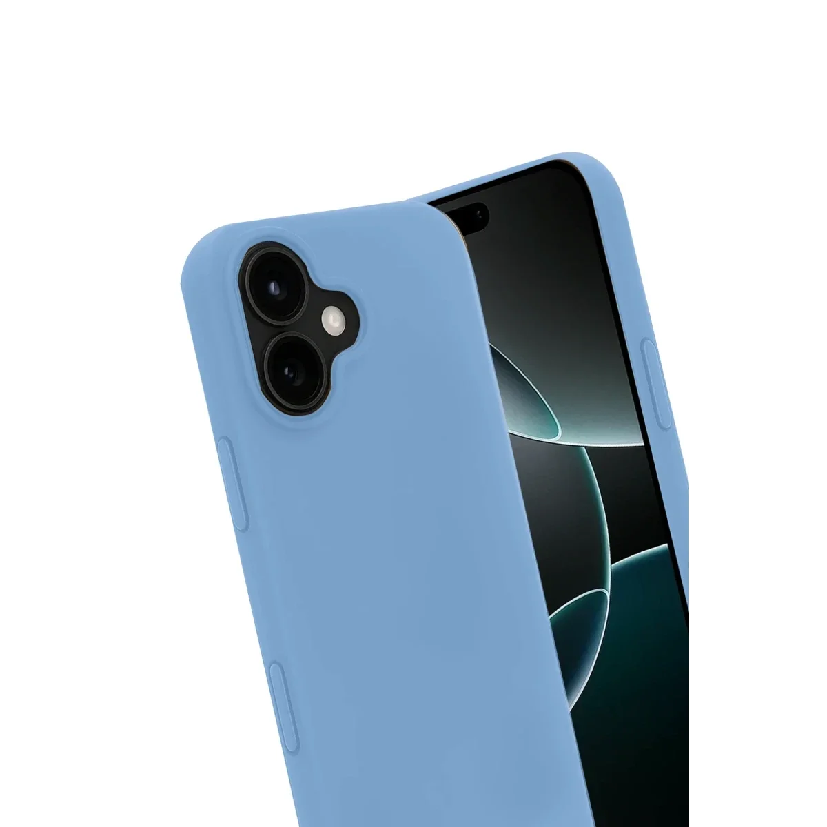 Apple iPhone 17 Nano içi Kadife Silikon - Mavi görsel 3
