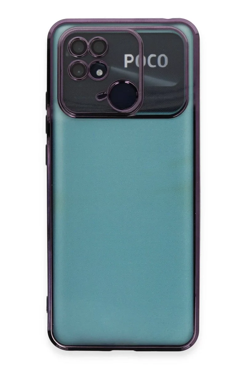 Xiao Red 10C Kılıf Razer Lensli Silikon - Mor görsel 2
