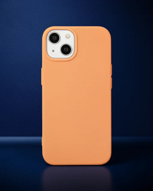 Apple İphone 14 Plus Kılıf Nano İçi Kadife Silikon - Turuncu