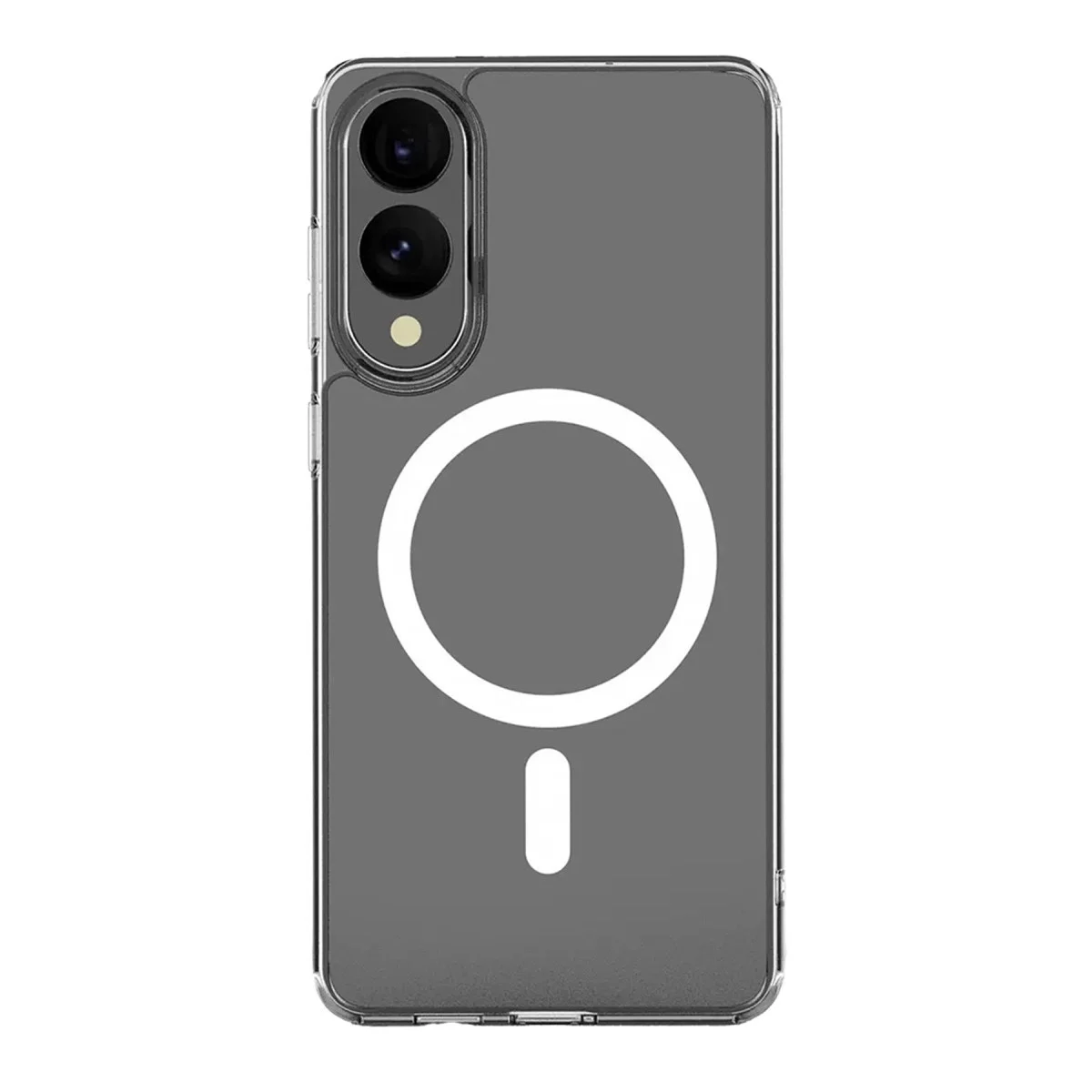 Samsung Galaxy S25 Edge Kılıf Magneticsafe Şeffaf Silikon - Şeffaf görsel 2