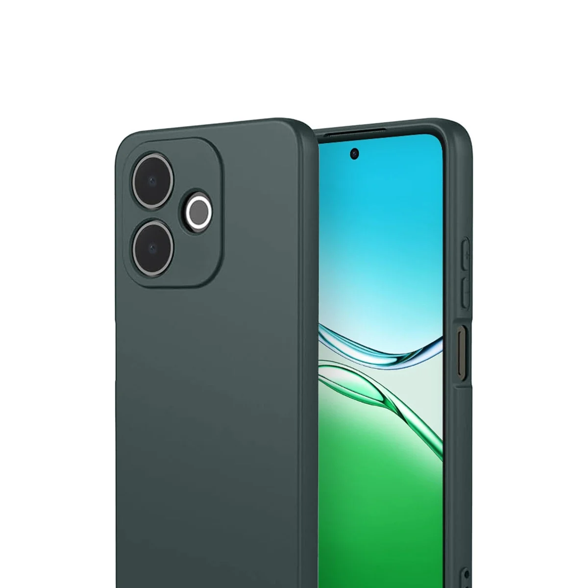 Oppo A5 Pro 4g First Silikon - Koyu Yeşil görsel 2