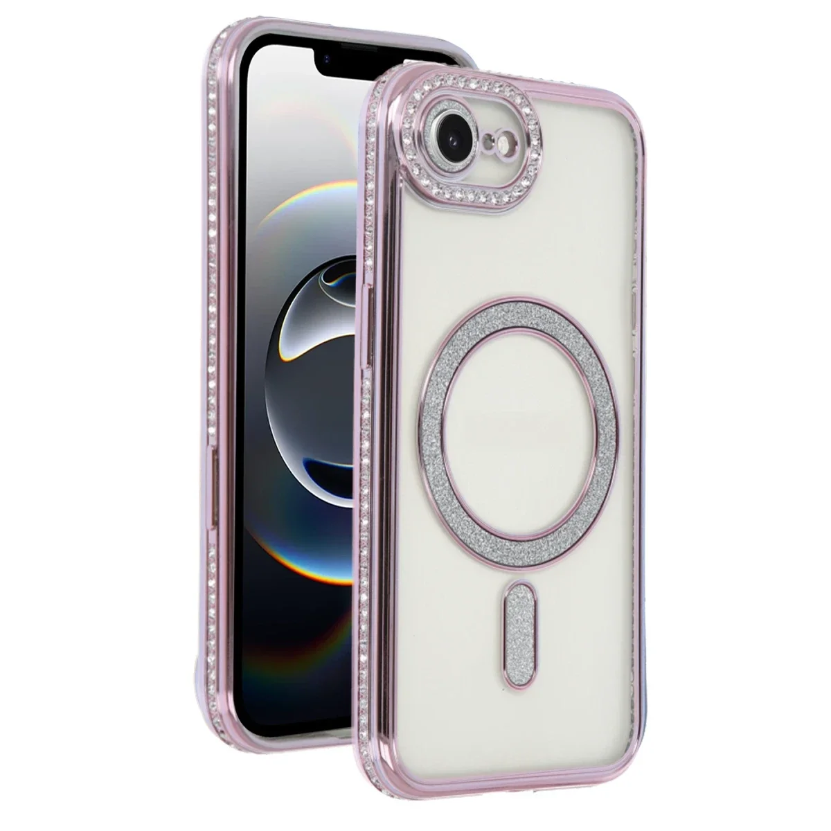 Apple iPhone 16E Joke Simli Magneticsafe Kılıf - Pembe