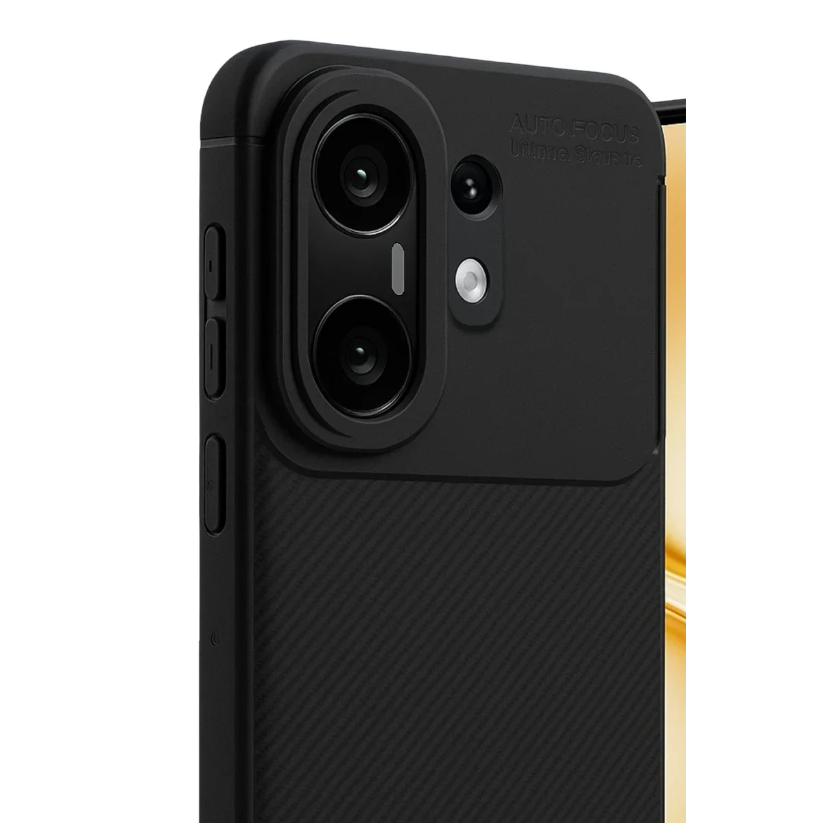 Vivo X200 FE Auto Focus Karbon Kapak - Siyah görsel 3