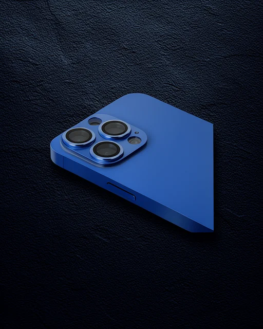 Apple İphone 13 Pro Max Pers Alüminyum Kamera Lens - Sierra Blue