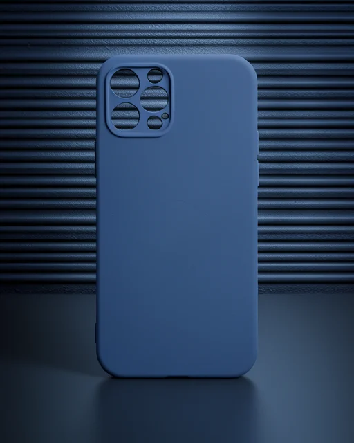 Apple İphone 12 Pro Max Kılıf Nano İçi Kadife Silikon - Lacivert