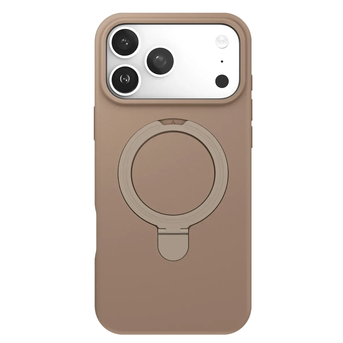 Apple iPhone 17 Pro Regal Magsafe Standlı Kapak - Çöl Titanyum görsel 2