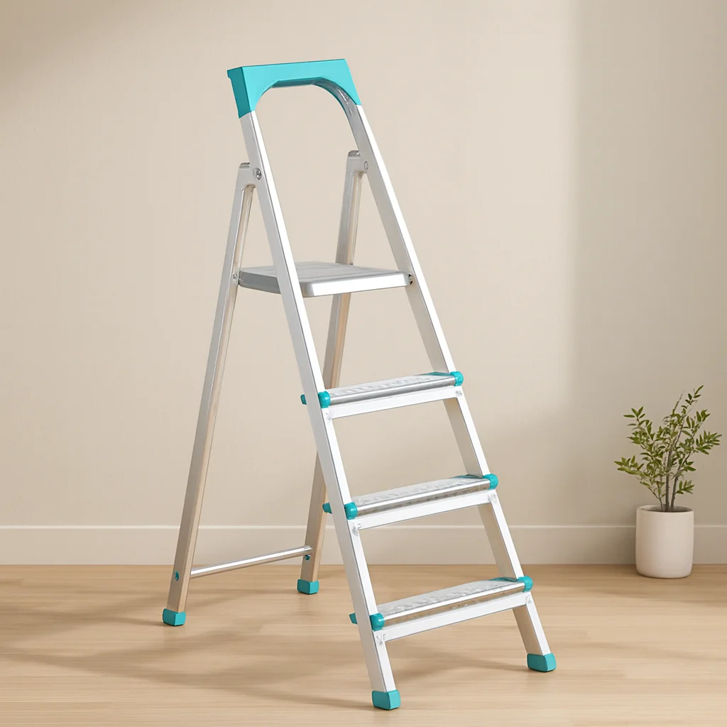 3+1 Basamaklı Metal Merdiven 82 cm 120 kg