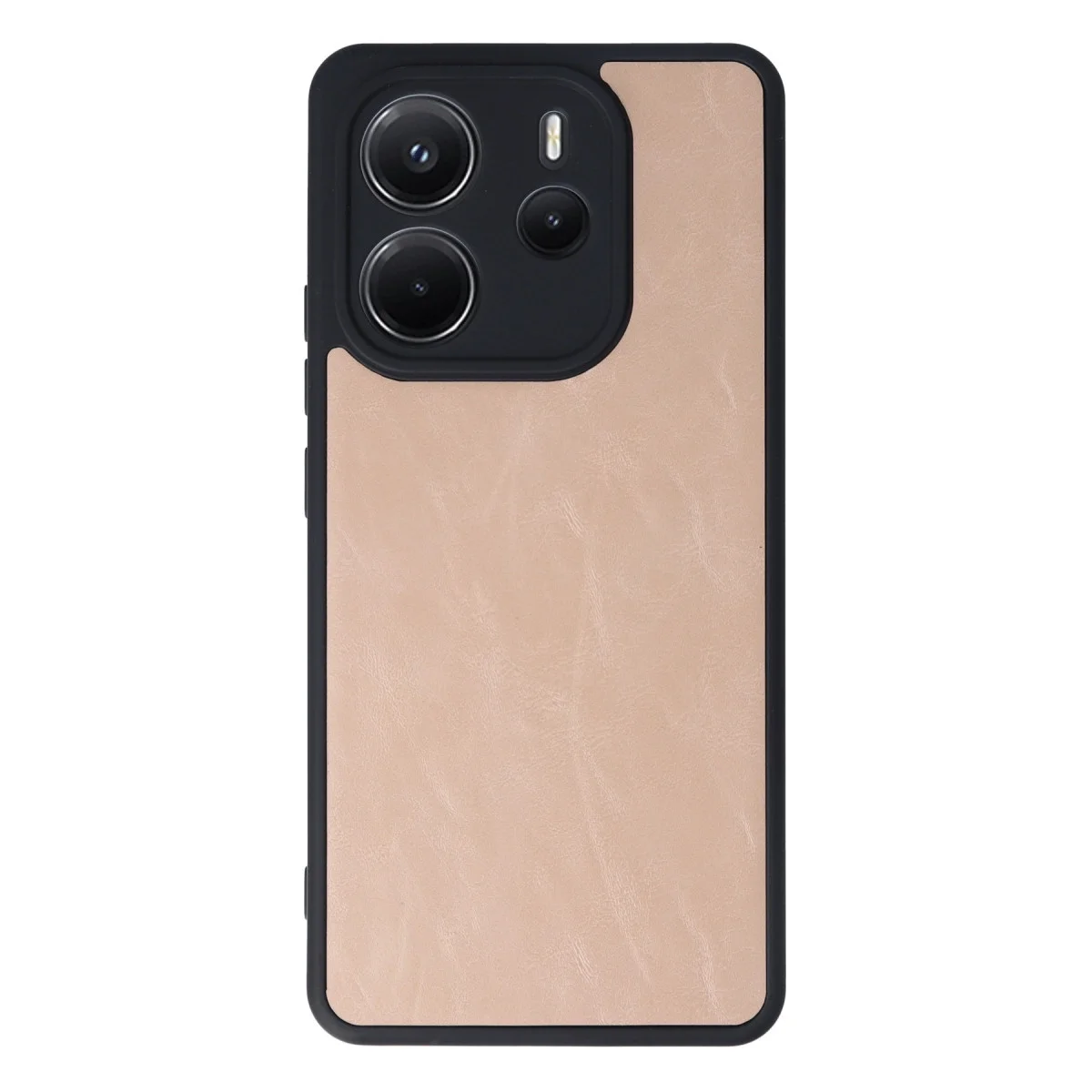 Xiaomi Redmi Note 14 4g Kılıf Aras Deri Kapak - Pudra görsel 2