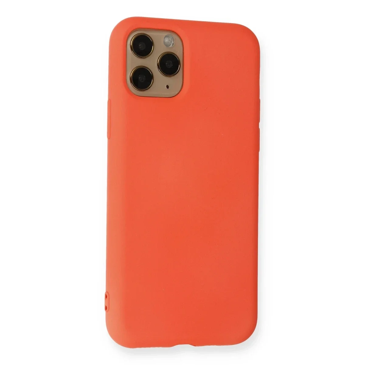 Apple iPhone 11 Pro Kılıf Nano içi Kadife Silikon - Turuncu görsel 3
