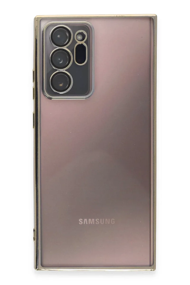 Samsung Galaxy Note 20 Ultra Kılıf Razer Lensli Silikon - Gold görsel 2