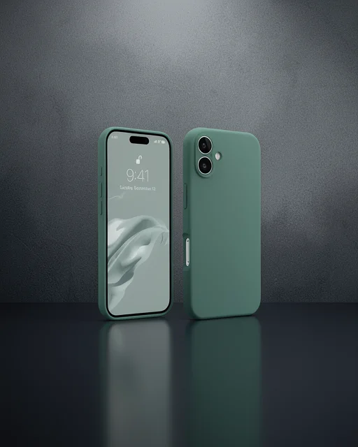 Apple İphone 16 Kılıf First Silikon - Koyu Yeşil