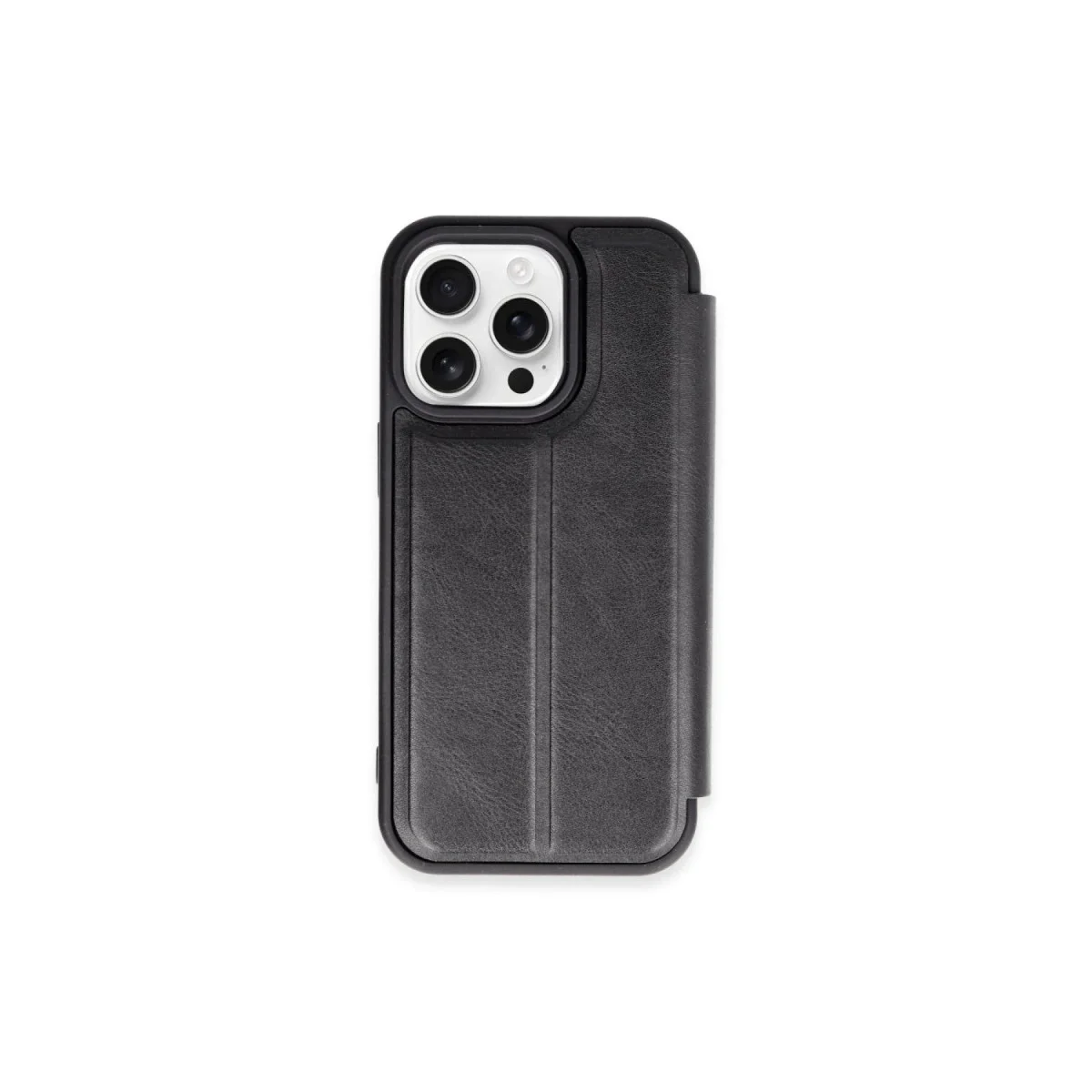 Apple İphone 15 Pro Max Kılıf Flip Cover - Siyah