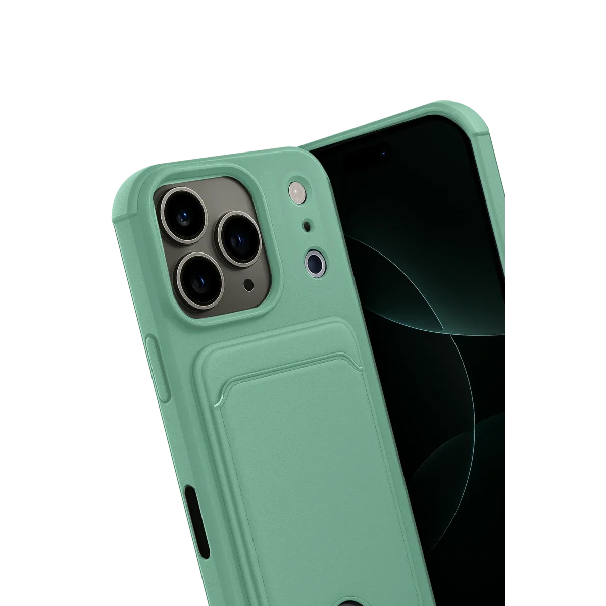 Apple iPhone 17 Pro Kelvin Kartvizitli Silikon - Açık Yeşil görsel 3