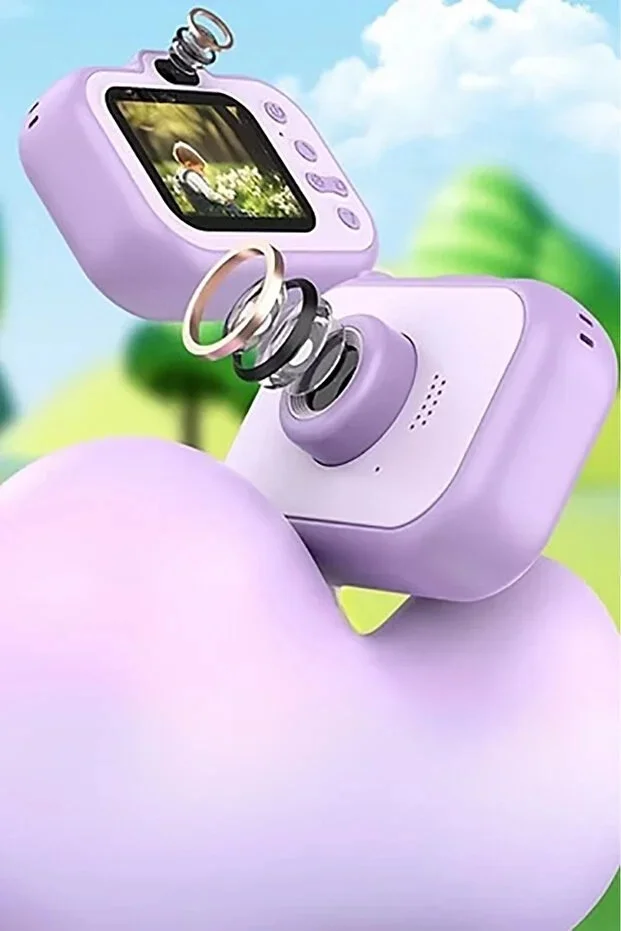 Dijital Fotoğraf Makinesi Çocuk ni 1080p Hd Kamera Selfie Tripotlu Ön Arka Kamera görsel 6