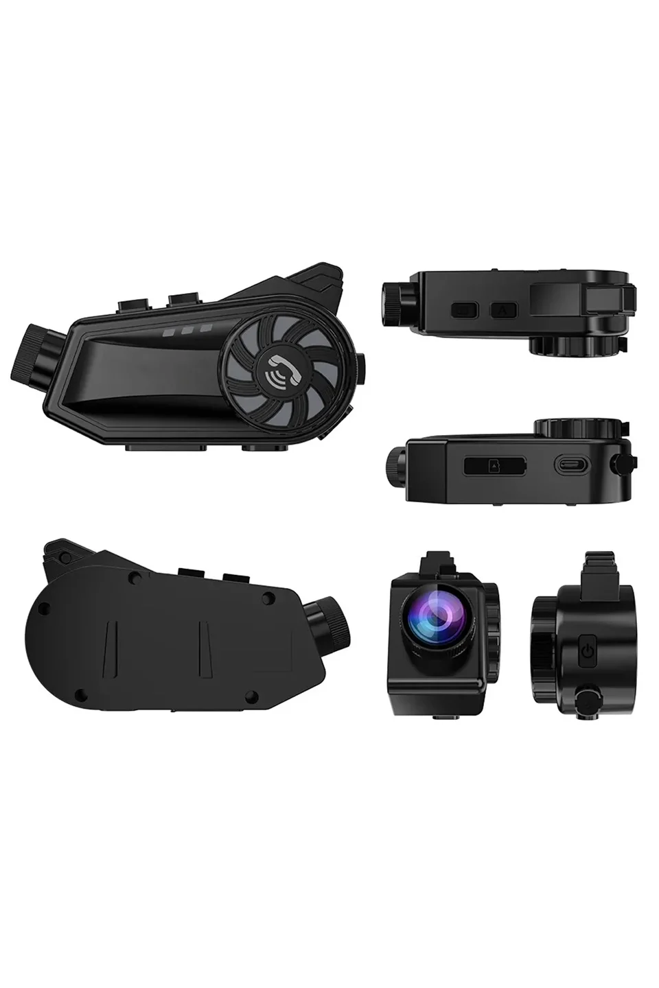 Bt68 Motosiklet Kask Bluetooth Kulaklık 1080p Kamera Ses Kontrolü Video Kayıt Özellikli intercom görsel 4