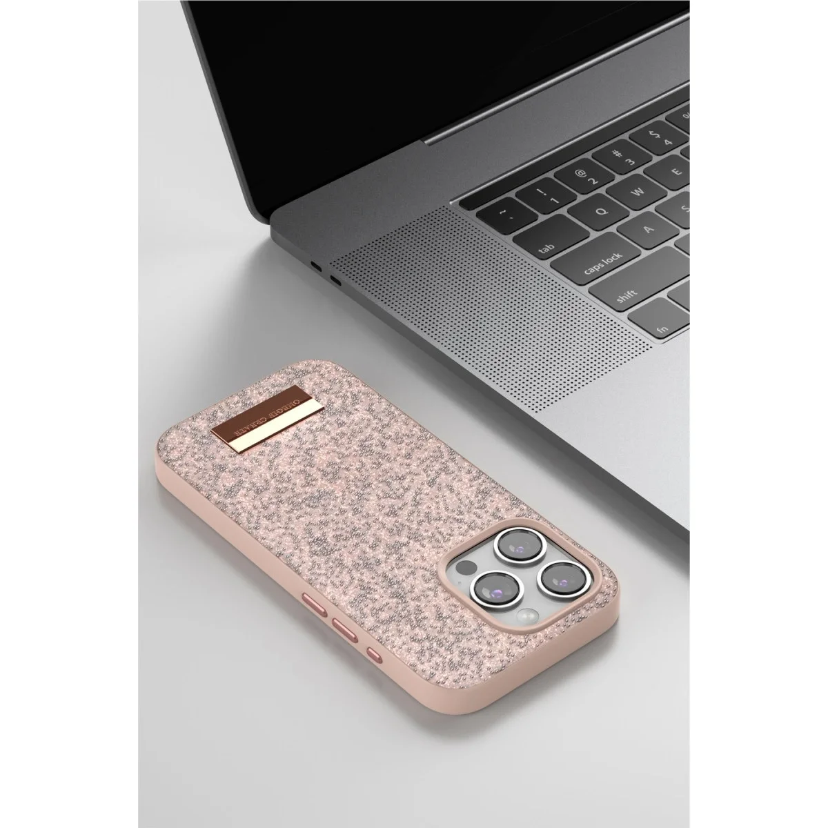 Onegif Apple İphone 15 Pro Max Bright Simli Kapak - Derin Mor görsel 3