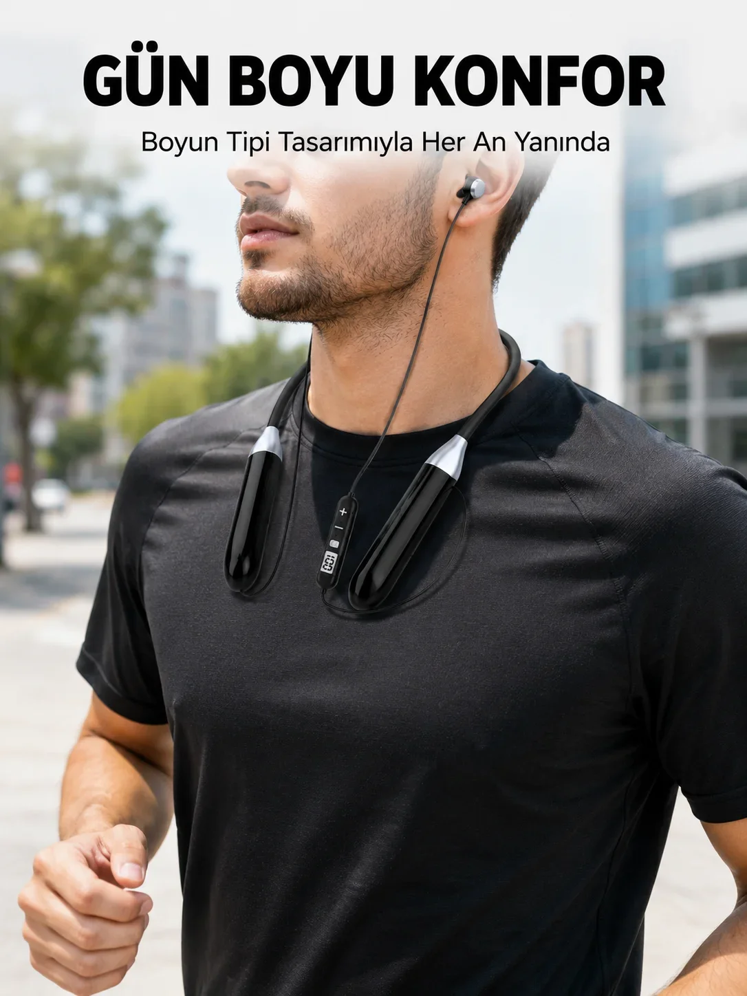 Boyun Tipi Bluetooth Kulaklık Kablosuz krofonlu Uzun Kullanım Süreli Müzik ve Telefon Görüşme Kulaklığı