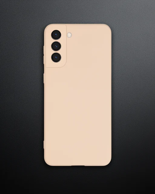 Samsung Galaxy S21 Kılıf Nano İçi Kadife Silikon - Pudra