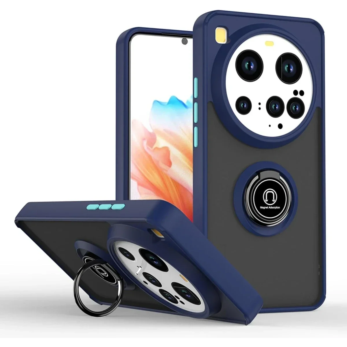 Xiaomi Mi 15 Ultra Kılıf Montreal Yüzüklü Silikon Kapak - Lacivert