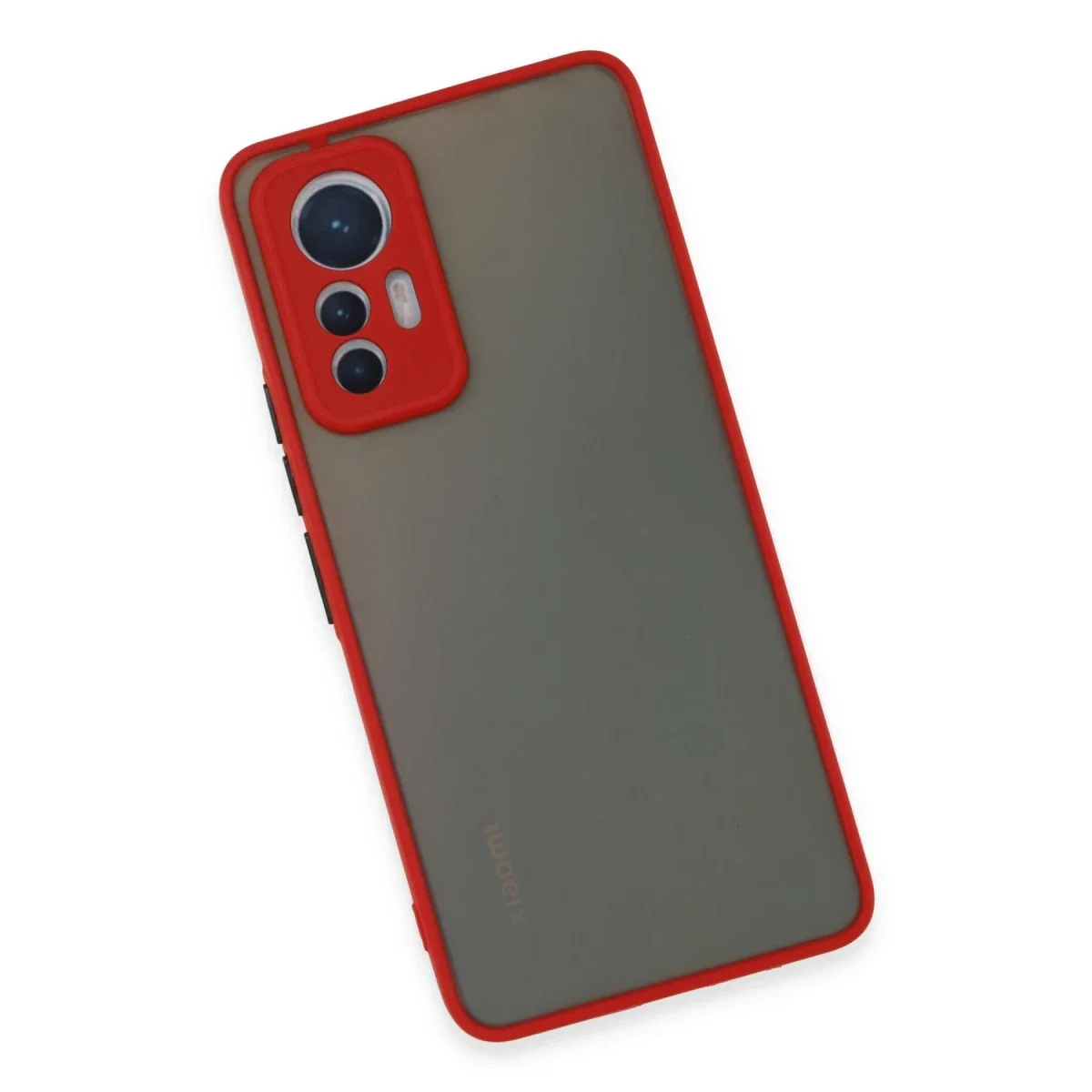 Xiaomi Mi 12 Lite Kılıf Montreal Silikon Kapak - Kırmızı görsel 4
