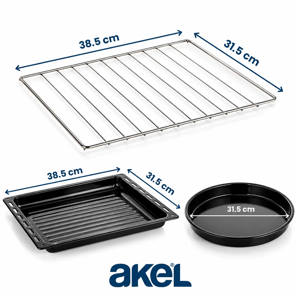 Akel AF-280 ( Saatli) Kare Midi Fırın ( 1200W & 32LT Hacim) ( 3 Kademeli Güç) ( Ayarlanabilir Termostat) görsel 3