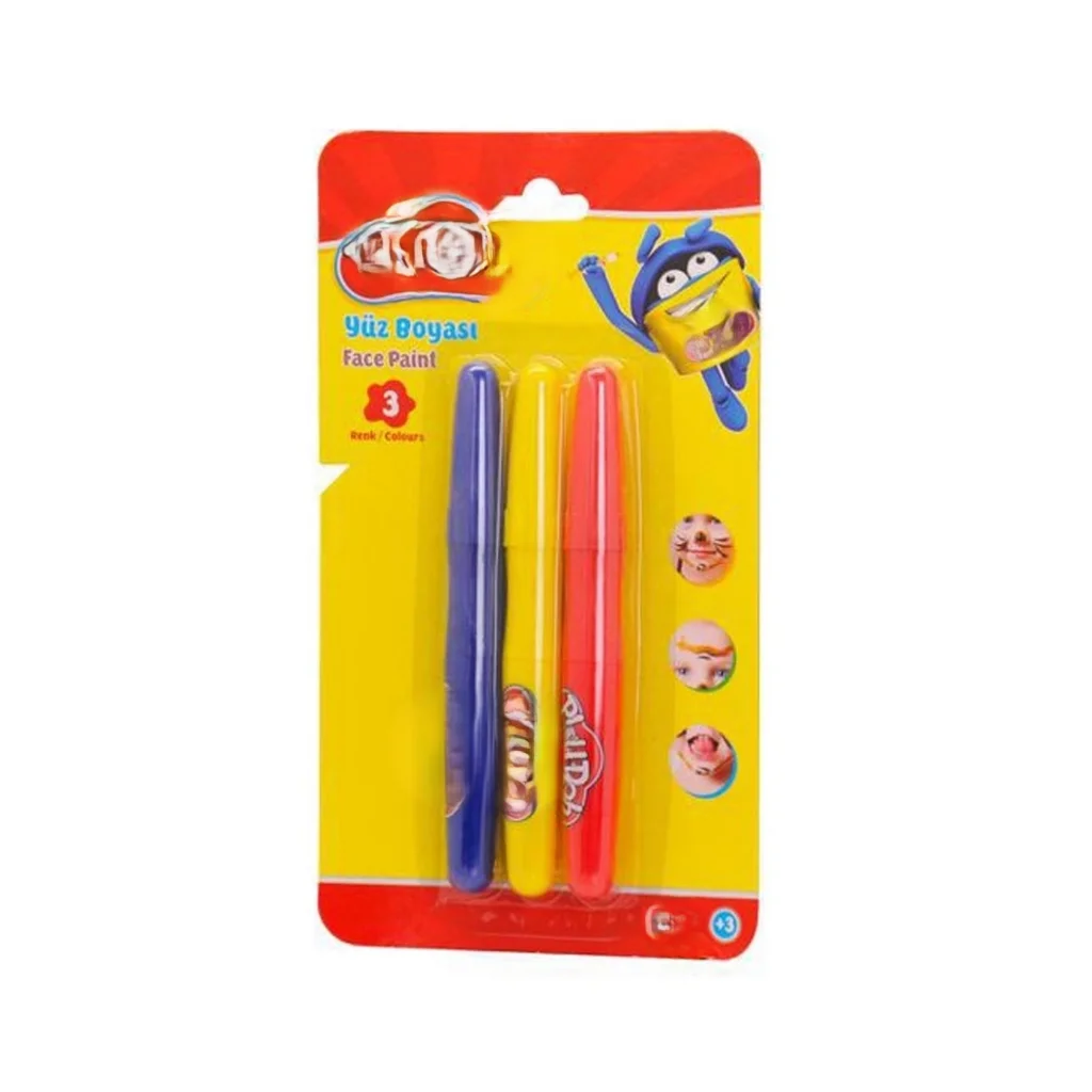 3 Renk Yüz Boyası