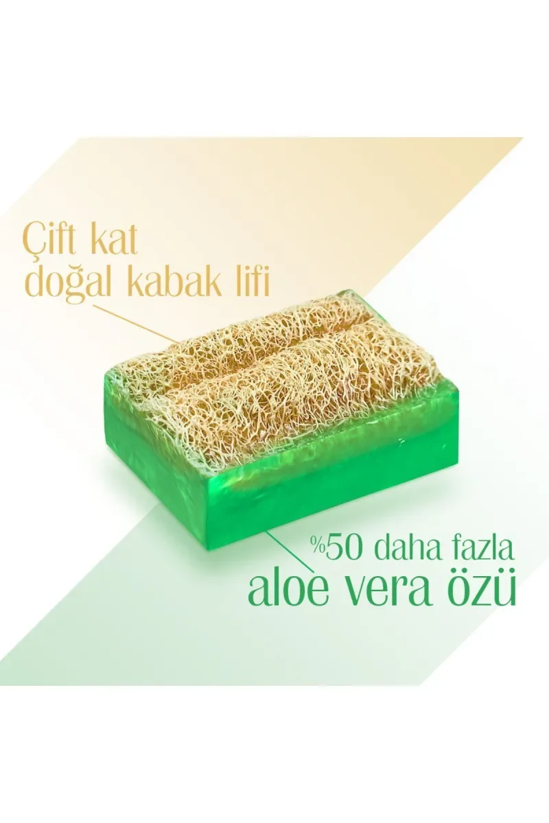 Doğal Kalıp Sabun 150gr - Aloe veralı Kabak Lifli