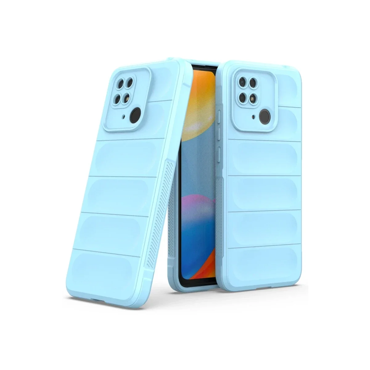 Xiaomi Redmi 10C Kılıf Optimum Silikon - Sky Blue görsel 2