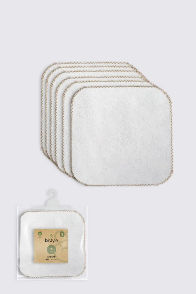 Organik 28x28 6'Lı Havlu Mendil 90105 Ekru
