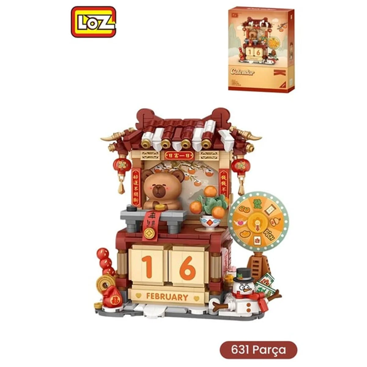 LZ4813 Loz Yeni Yıl Takvimi 631 Parça Block