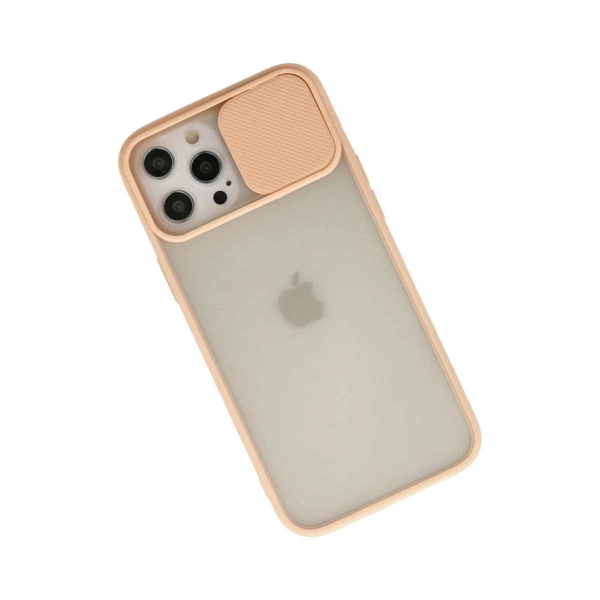 Apple İphone 12 Pro Max Kılıf Palm Buzlu Kamera Sürgülü Silikon - Pembe görsel 2