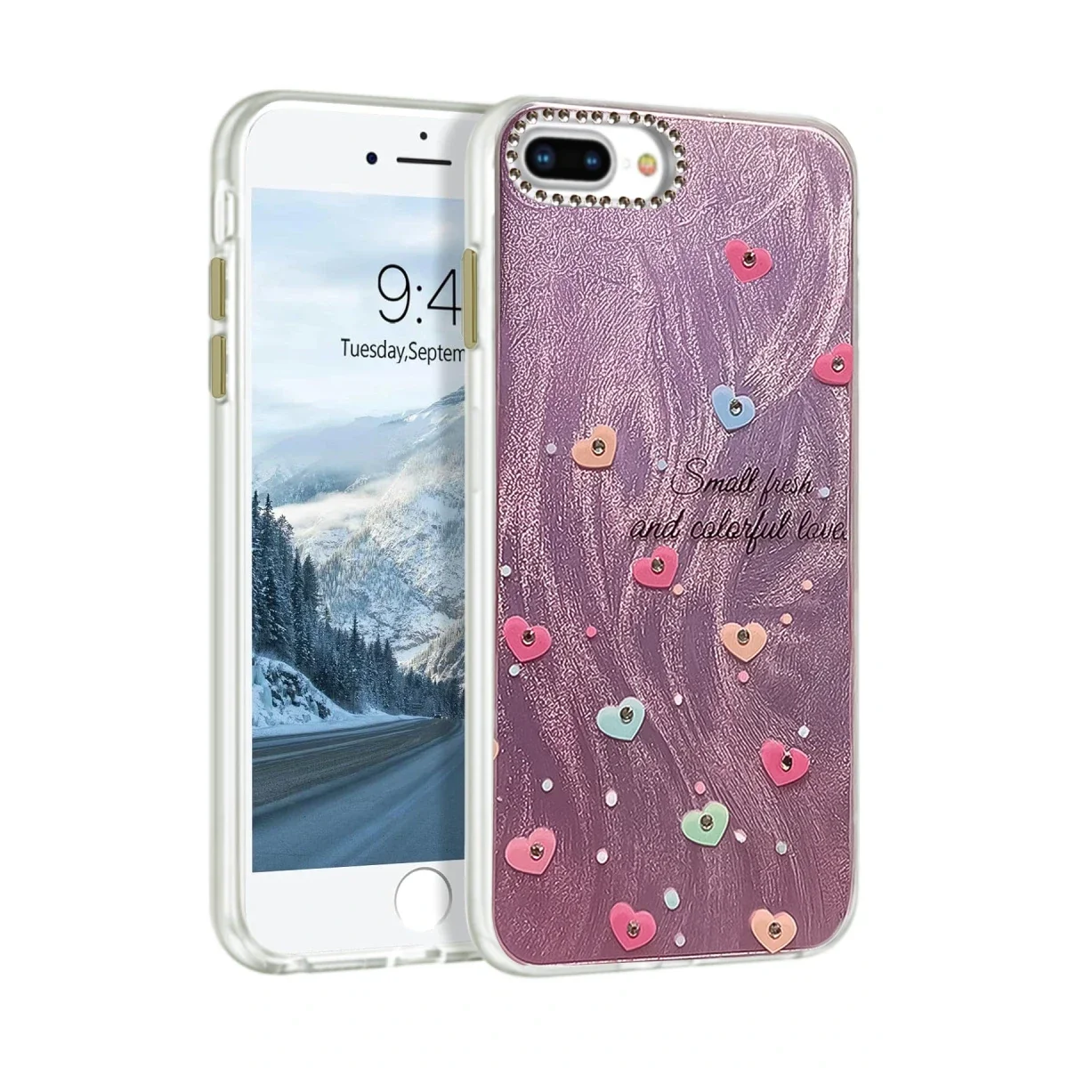 Apple iPhone 7 Plus Kılıf Blade Aynalı Desenli Kapak - Desen 8