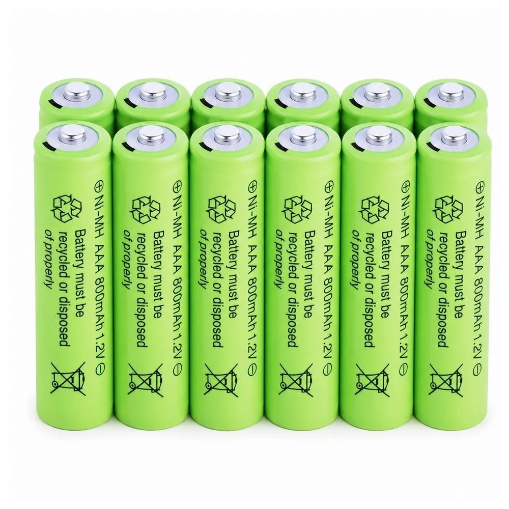800 Mah 1.2v Aaa Ni-cd Şarj Edilebilir Pil 12 Adet