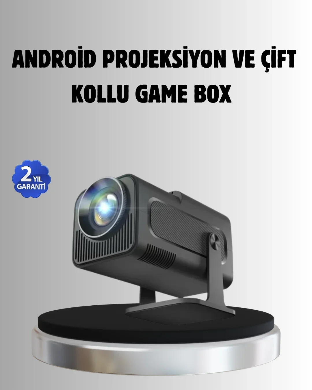 Android Projeksiyon Game Box – 1280x720p HD Çözünürlük, Bluetooth,HD ve USB Girişli