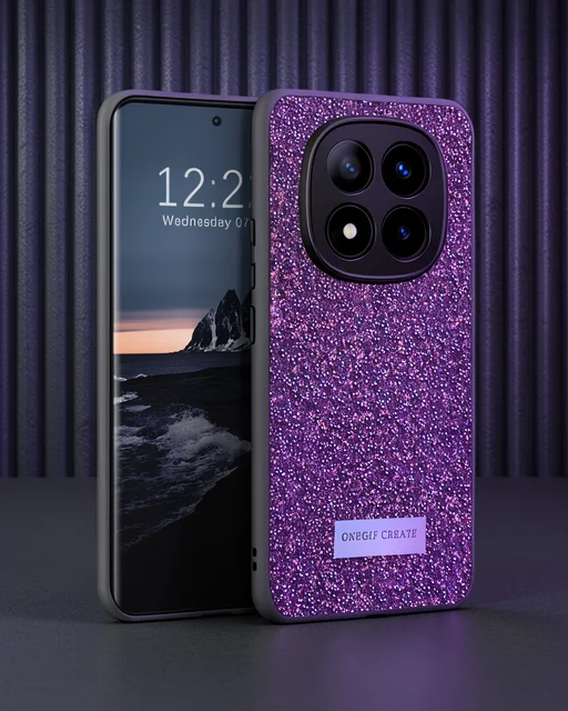 Onegif Xiaomi Redmi Note 14 Pro 4g Bright Simli Kapak - Derin Mor