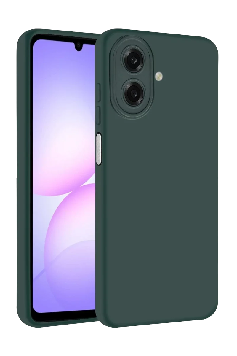 Samsung Galaxy A07 4G First Silikon - Koyu Yeşil