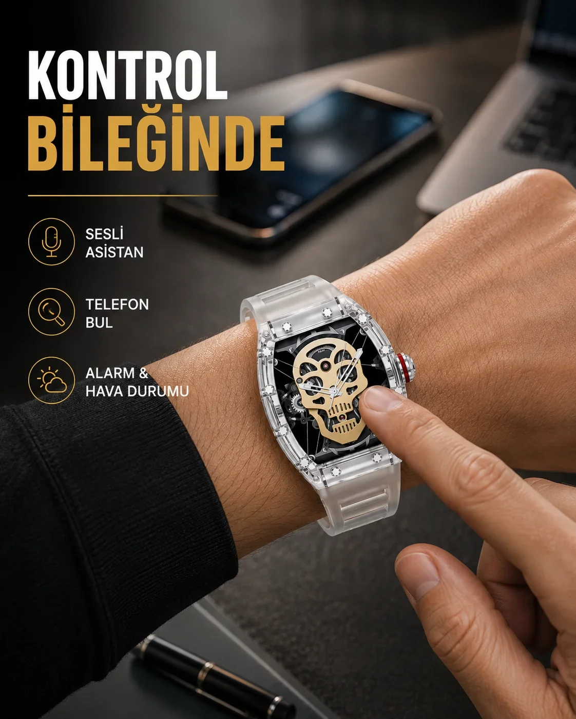 Bluetooth Arama Özellikli Akıllı Saat Çok Fonksiyonlu Yeni Nesil