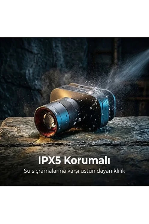 BXT1FL 10W Şarj Edilebilir Kafa Feneri 750 Lümen 2500mAh 4 Işık Modlu Zoom Özellikli LED Kafa görsel 3