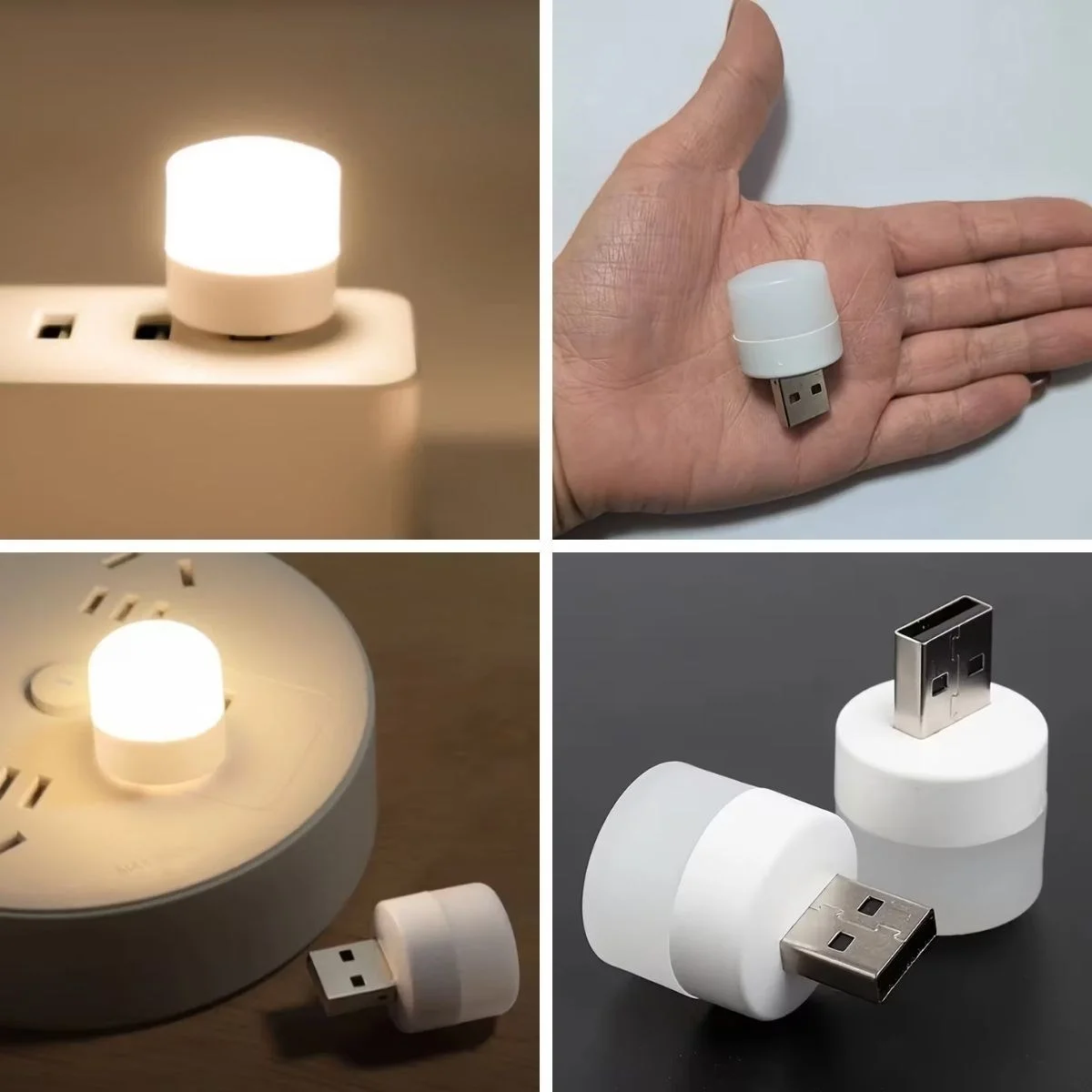 USB Mini Top LED 10’lu Aydınlatma Seti – Beyaz Renkli Gece Lambası, Enerji Tasarruflu Mikro LED Işıklar görsel 3